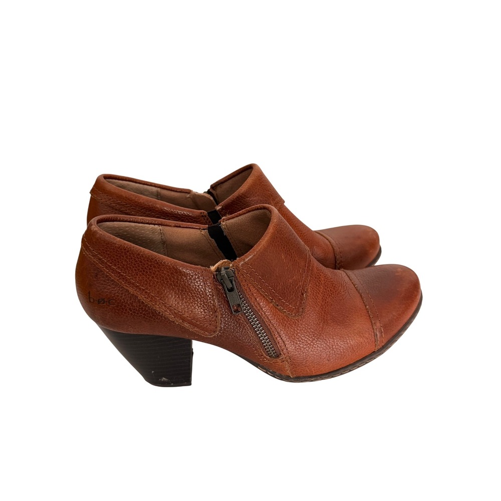 b.o.c. Born Concept Womens Leather Cap Toe Shooties Ankle Boots Sz 8/39 Comfort